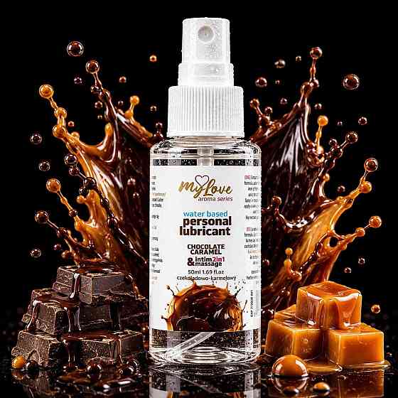 2в1 лубрикант та масажний гель - MyLove Aroma Series Intim&Massage Chocolate Caramel, 50 мл Sex Aura Київ