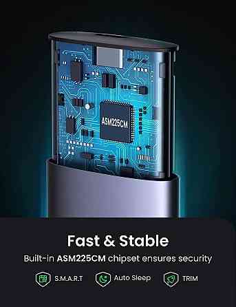 Коробка для SSD UGREEN USB-C 5G с кабелем 50 см Киев