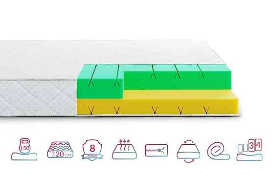 Ортопедичний матрац Argentum Star/Аргентум Стар (безпружинний) ТМ Нighfoam 150х200 Харків