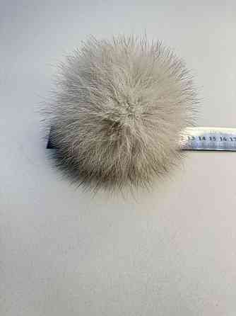 Помпони з натурального хутра песця на шапку 10-12см Бежевий 2 Харків