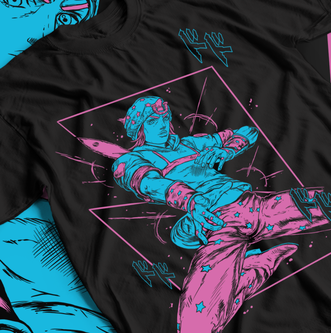 Футболка з аніме принтом Джосепх Джоестар Джоджо С оверсайз (S/M/L) Чорний AnimeJ0755 Дніпро - фото 1