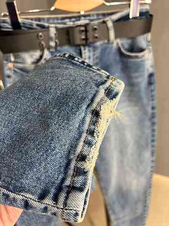 Джинсы женские SESSANTA 16484 MOM jeans высокая посадка увеличенные размеры стрейчевые с ремнем сини Одесса