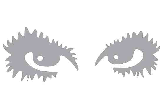 Наклейка декор EYES (18х6см, сіра) (#HQ5) Мукачево