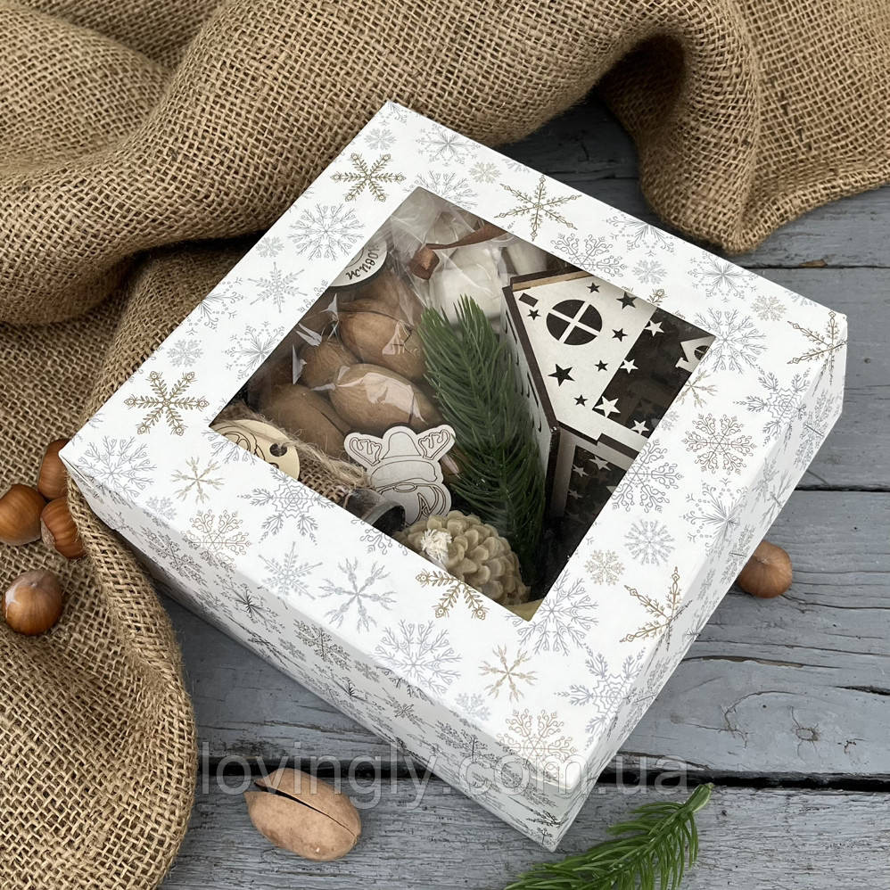 Святковий подарунковий набір — свічки з натурального воску, будиночок з підсвіткою, солодощі та спеції Ірпінь - фото 7