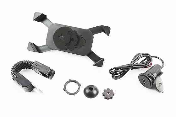 Тримач телефону на гнучкій ніжці + USB зарядка (мін. габарит телефону 60 * 124мм, макс. габарит 80 * 160мм) Київ