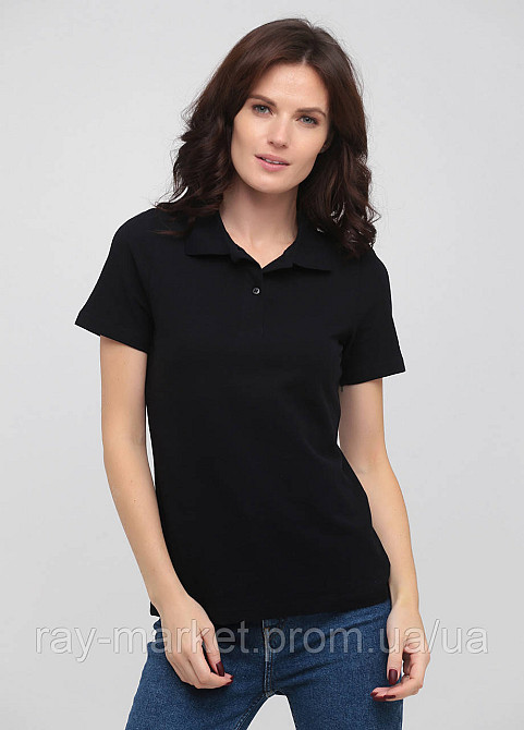 Поло базове Stedman Polo приталене жіноче чорне (ST3100-BLO ) Київ - фото 1