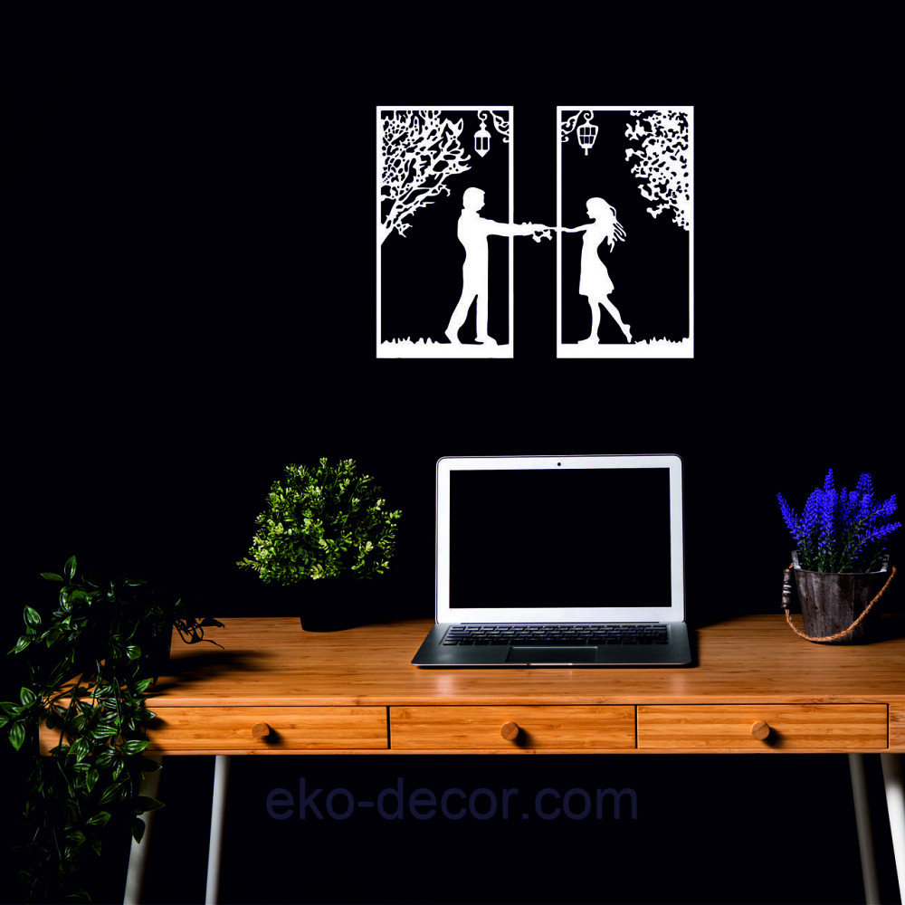 Декоративное настенное Панно «Девушка и парень» Декор на стену 70*55 см, Белый Киев - изображение 8