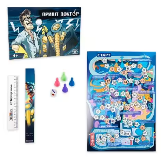 Настільна гра Strateg Привіт доктор бродилка українською мовою (30779), шт Киев - изображение 1