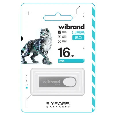 USB флеш накопитель Wibrand 16GB Irbis Silver USB 2.0 (WI2.0/IR16U3S) Винница - изображение 2