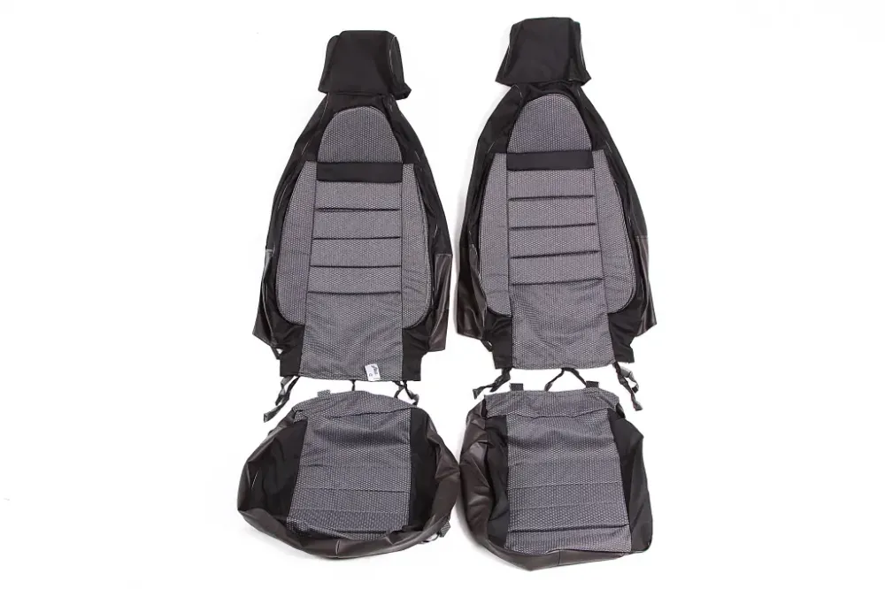 Чехлы на сидушки  Lanos Avto-fortuna Lite Пилот с паралоном серые Винница - изображение 2