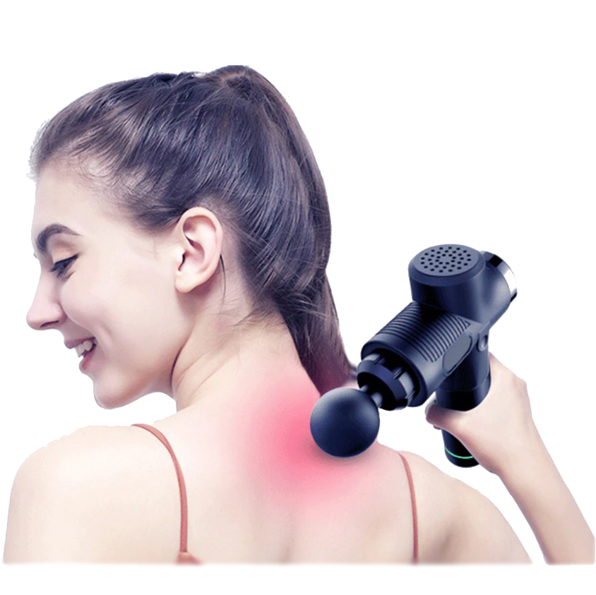 Перкусійний масажер Rlaxyoo S3 Масажний пістолет (6 насадок + кейс) 2400 маг 30 режимів (Карбон) Київ - фото 6