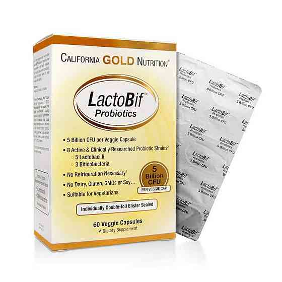 Пробіотики (LactoBif Probiotics) 5 мільярдів КУО 60 капсул Київ