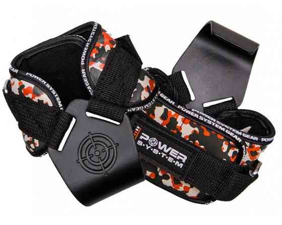 Гаки для тяги на зап'ястя Power System PS-3370 Hooks Camo Black/Red XL Кам'янське