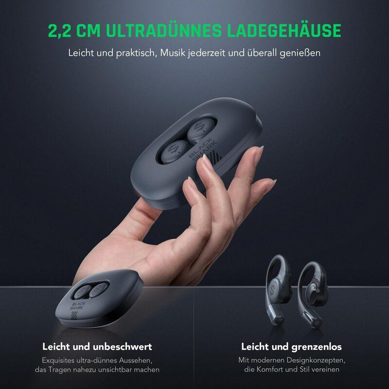 Бездротові навушники TWS Black Shark Open Bluetooth Earphones Black Одеса - фото 6
