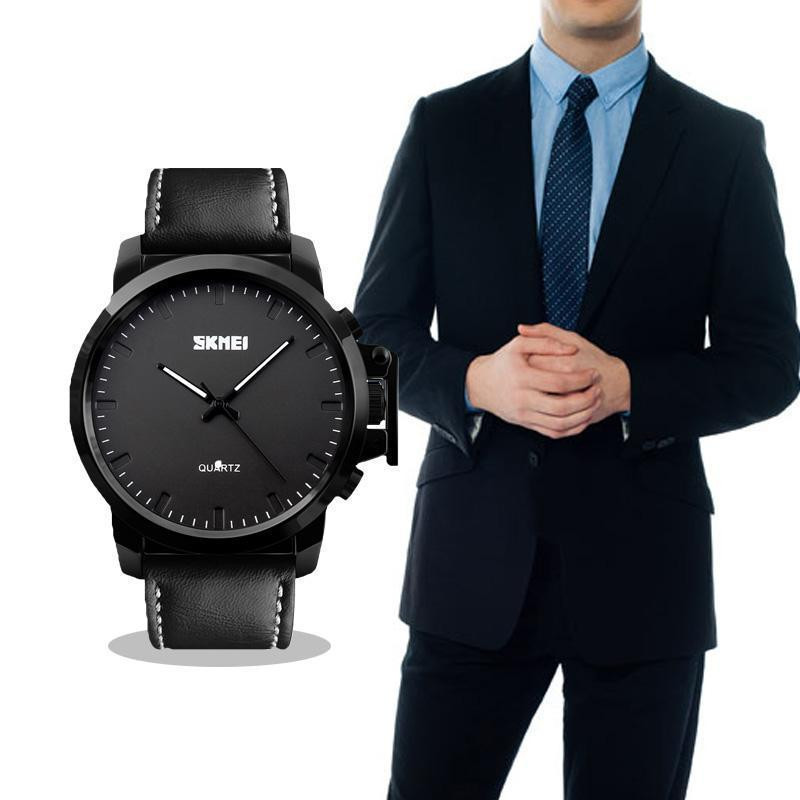 Классические мужские часы Skmei 1208 черный Винница - изображение 6