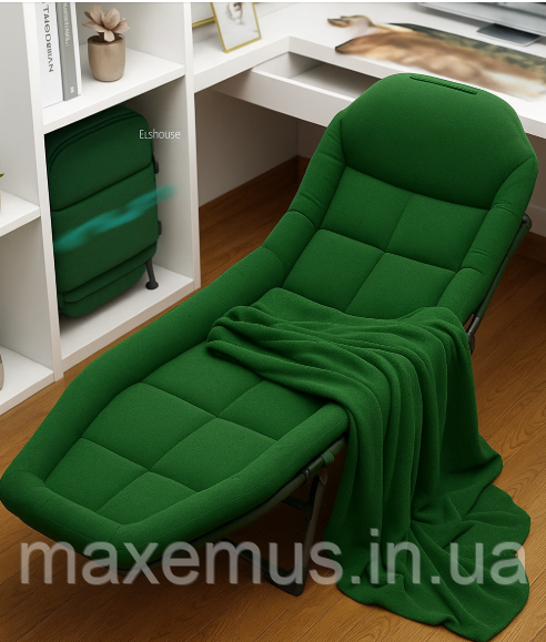 Розкладне крісло шезлонг ліжко Bonro 200 см Садовий лежак пляжний шезлонг темно зелений Мостиська - фото 3