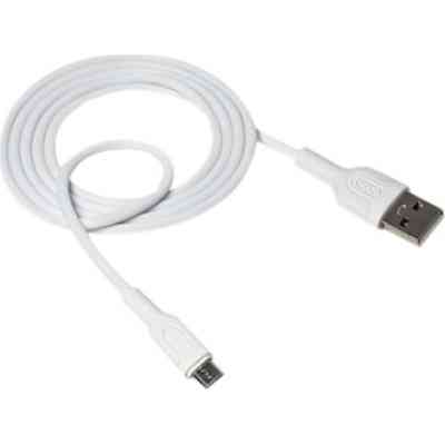 Дата кабель USB 2.0 AM to Micro 5P 1.0m NB212 2.1A White XO (XO-NB212m-WH) Винница