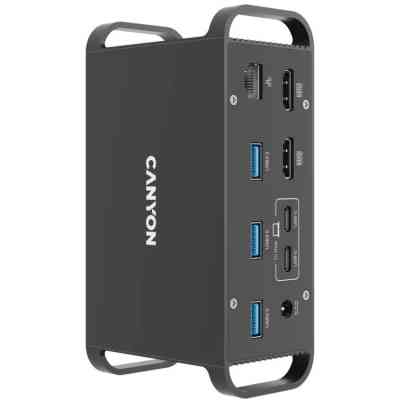 Порт-реплікатор Canyon Docking Station with 14 ports, with Type C female*4, USB3.0*2, USB2.0*2 (CNS-HDS95ST) Вінниця
