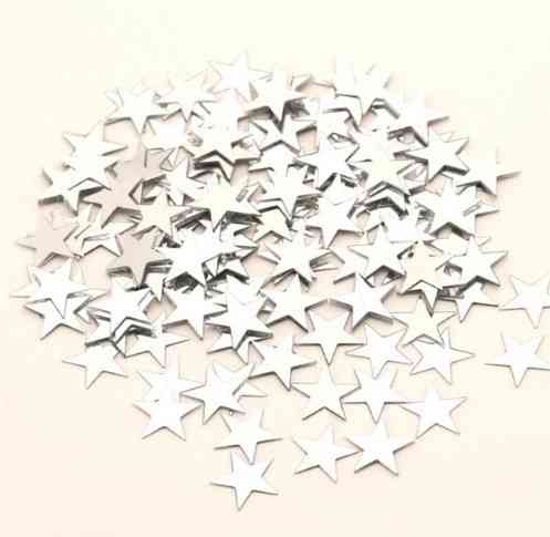 Конфетти Звездочки жесткий 10 г 1 см серебристый Киев