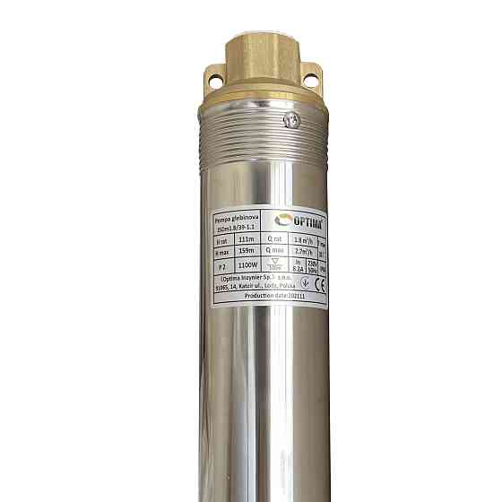 Насос свердловинний з підв, стійк, до піску 3″ OPTIMA 3SDm1,8/39 1,1 кВт 159м +пульт+кабель 75м NEW Тернополь