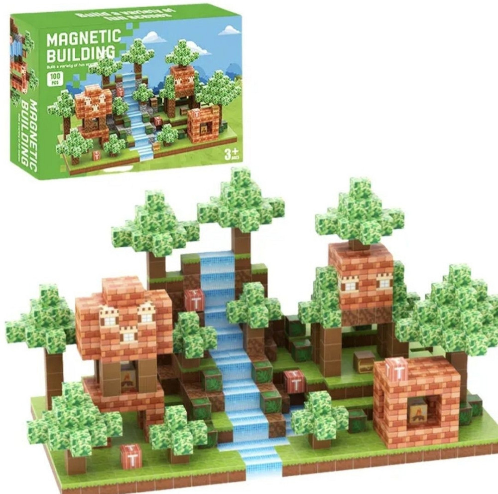 Конструктор магнітний майнкрафт 100 блоків, магнитный конструктор, Харків - фото 5