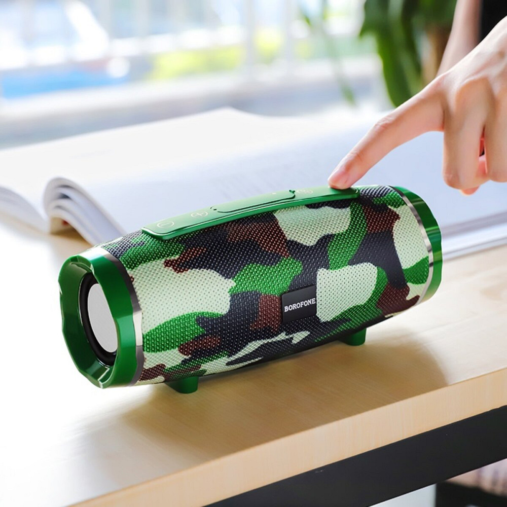 Портативна колонка BOROFONE BR3 Rich sound sports wireless speaker Camouflage Green Киев - изображение 2