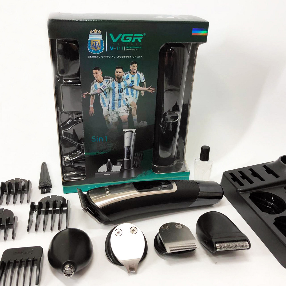 Перукарська машинка акумуляторна професійна VGR 5 в 1 V-111, Універсальні машинки для стрижки волосся SK-89 Львів - фото 13