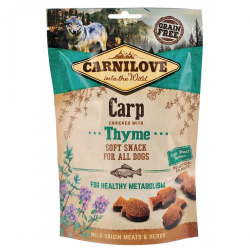Ласощі Carnilove Dog Semi Moist Snack Carp with Thyme для собак для покращення обміну речовинз коропом та чебрецем 200 г Київ - фото 1