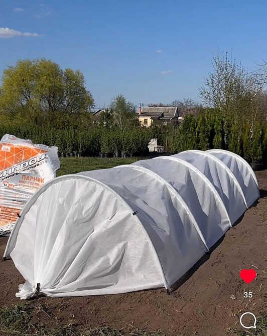Парник  4 м 60 г/м2 (теплицы из спанбонда) мини парник для дачи, огорода, рассады Днепр - изображение 6