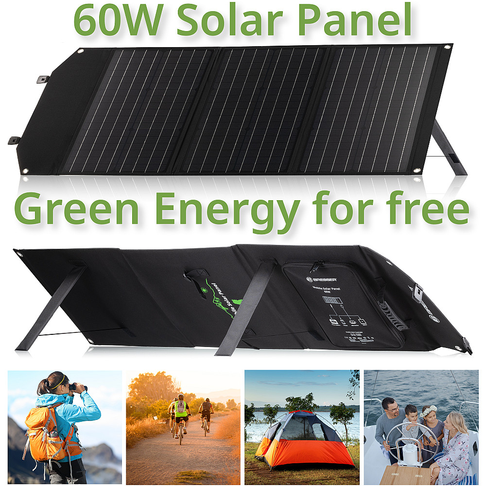Портативний зарядний пристрій сонячна панель Bresser Mobile Solar Charger 60 Watt USB DC (3810050) Київ - фото 5