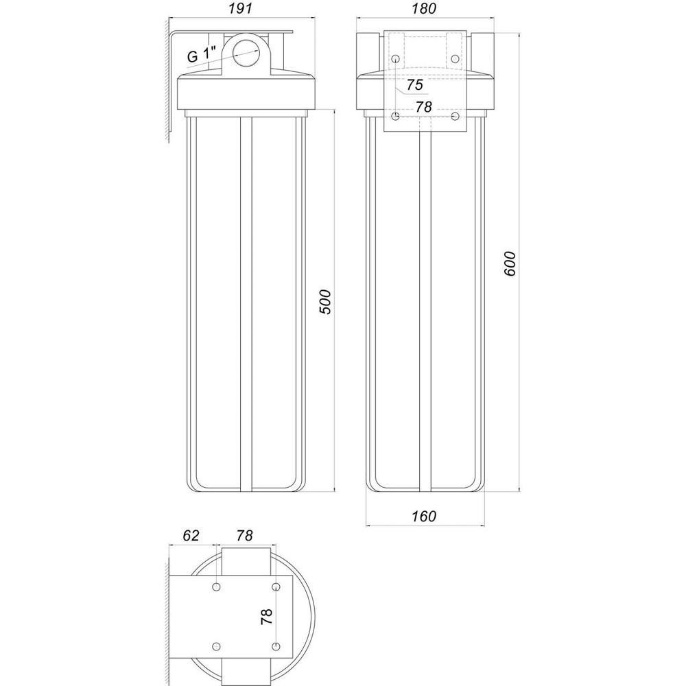 Фильтр-колба + ПП картридж ПРОЗРАЧНАЯ Bіо+ systems SL20TS-BB Big Blue 20″, 1″ (000011649) Киев - изображение 7