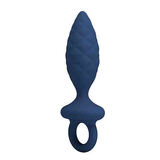 Анальная пробка MR. PLAY Butt Plug with Loop, синяя, размер S, 11,5 х 2,7 см Sex Aura Киев