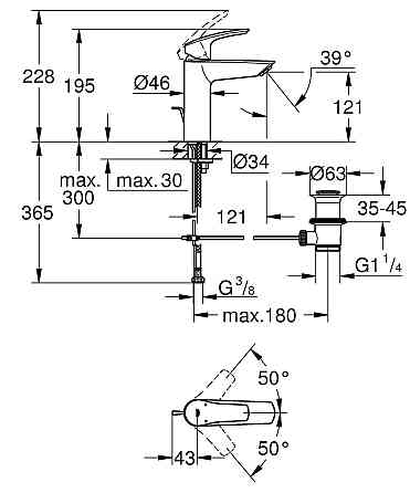 Змішувач для раковини Grohe Eurosmart M-Size   ( 233222433 ) 26022 Харків