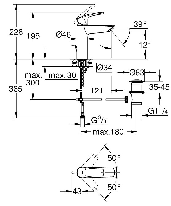 Змішувач для раковини Grohe Eurosmart M-Size   ( 233222433 ) 26022 Харків - фото 6