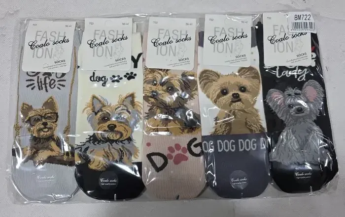 Шкарпетки жіночі із собачками. У наборі з 5 шт. Яскраві жіночі шкарпетки з приколами. Coalo socks. Розмір 36-41 Київ - фото 3