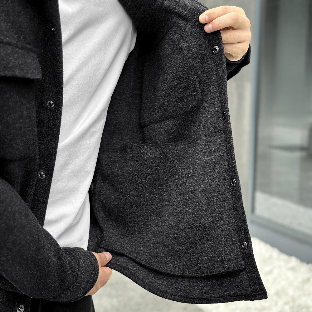 Чоловіча сорочка-пальто чорна Pobedov Mars Київ - фото 8