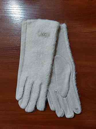 Перчатки сенсорные женские теплые one size бежевый Киев