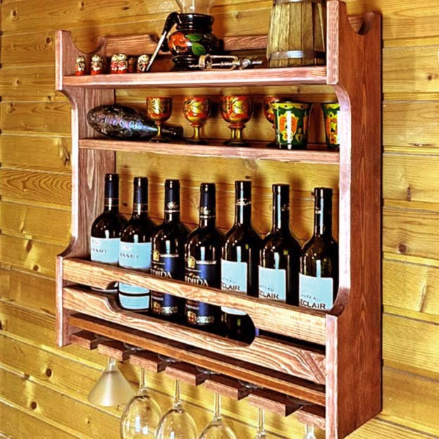Настенная винная полка 