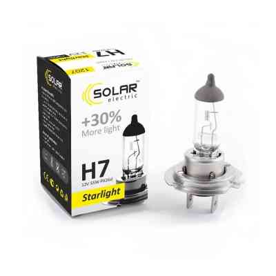 Автолампа SOLAR H7 12V 55W PX26d Starlight+30 (1207) Винница