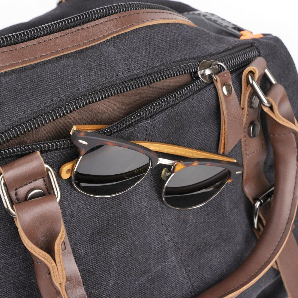 Дорожня сумка текстильна велика Vintage 20166 Чорна Київ - фото 8