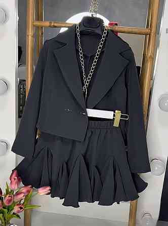 Женский базовый костюм двойка креп-костюмка Одесса