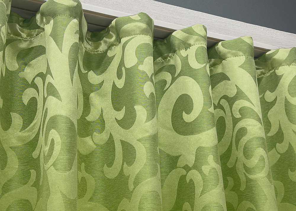 Комплект готових штор VR-Textil Жакард Вензель № 297ш Салатовий 130х170 см 2 шт (35-0406) Київ - фото 8