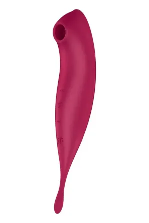 Смарт-вибратор для клитора с вакуумной стимуляцией Satisfyer Twirling Pro+ dark red Львов