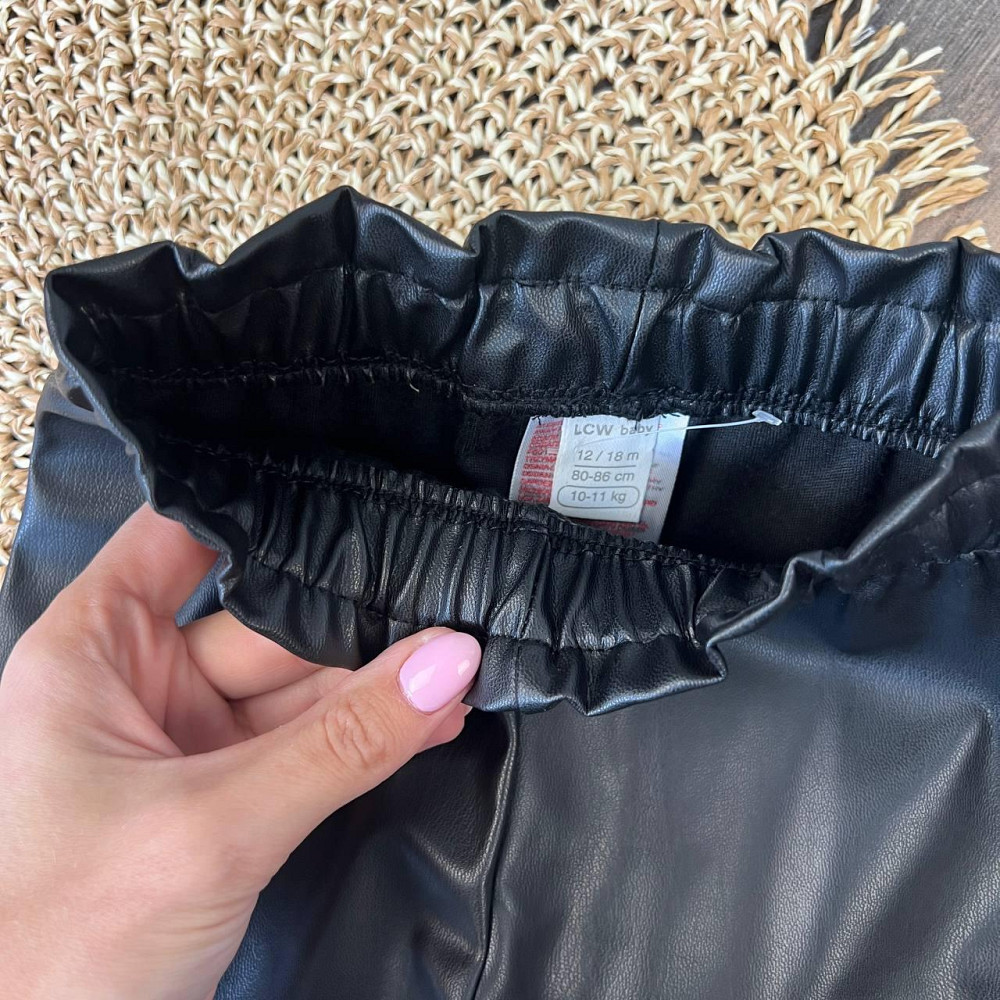 Дитячі Лосіни з Еко-шкіри для Дівчинки LC Waikiki Чорні 3-4 роки 98-104см пакунок малюка Киев - изображение 6