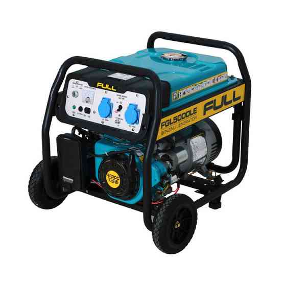 Генератор бензиновый FGL 5000LE, 1-фазный 230V, 50Hz, 4.75kVA/3.8kW, бак 28л, расход 1.3л/ч, пуск: ручь./стартер, охл.: Киев