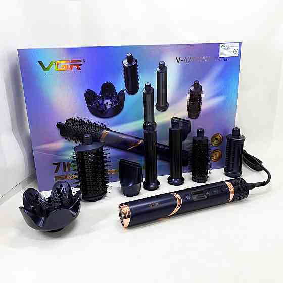 Фен для волосся з насадками VGR 7 в 1 V-477, Професійний компактний фен Жіночий для волосся SJ-40 Київ