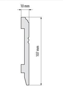 Плинтус под покраску из дюрополимера Элегант LPC - 18 (2.44м.п.) 107х10мм Днепр - изображение 3