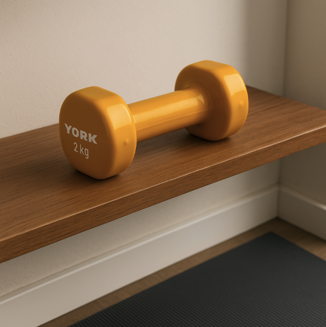 Гантелі для фітнесу вінілові круглі York Fitness 2х2кг жовтий Киев - изображение 7