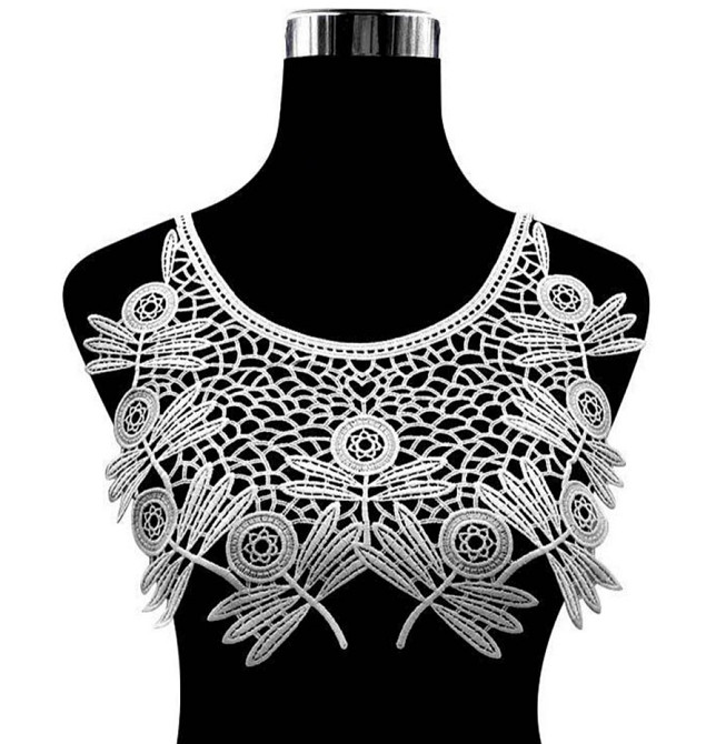 Нашивка на платье кружевная белая Киев - изображение 1