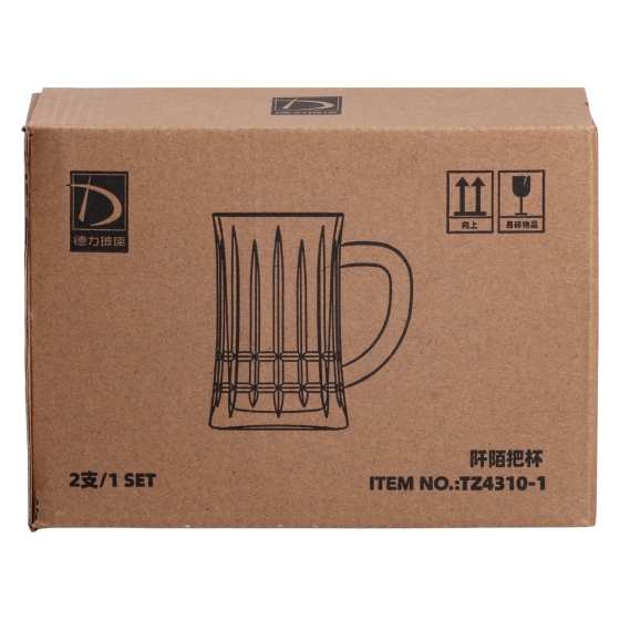 Yiwu Набір пивних келихів 2 шт 310 мл зі скла HP-19-145 Київ